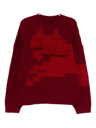 Croquis Langärmeliger Pullover In Red