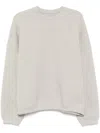 Croquis Loose Cotton Collarless Hoodie In Grey