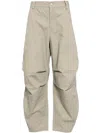 Croquis Loose Fit Cotton Trousers In Brown