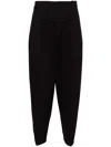 Croquis Loose Knit Casual Pants In Black
