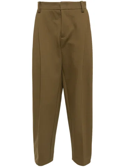 Croquis Loose Knit Casual Pants In Brown