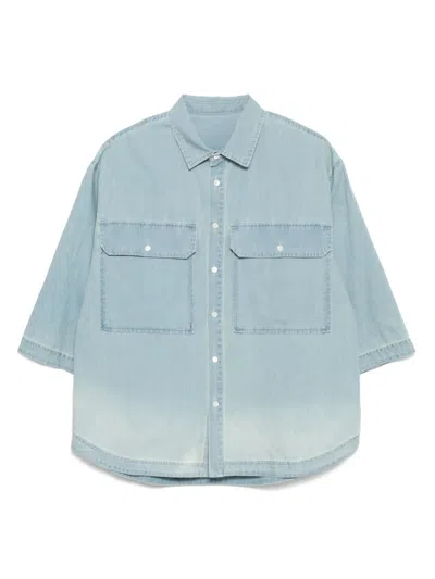 Croquis Mid-sleeved Shirt In Blue