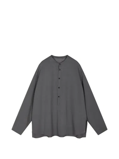 Croquis Oversized Long-sleeve Shirt In Gray