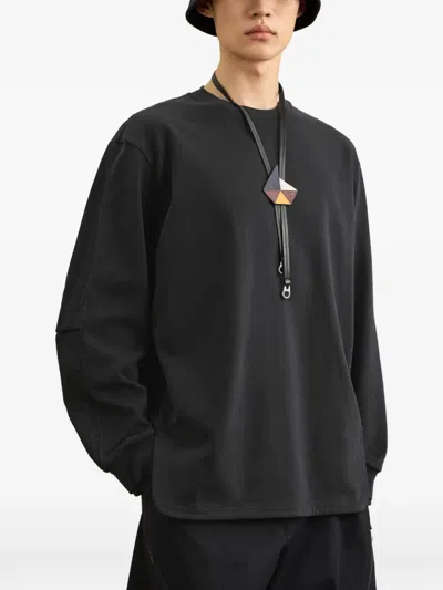 Croquis Oversized Panelled T-shirt In Black