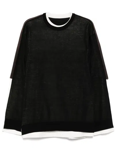 Croquis Panelled Shirt In Black