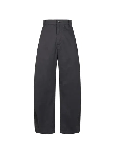 Croquis Patch-pocket Wide-leg Trousers In Black