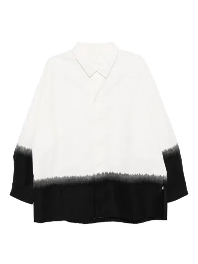 Croquis Patchwork Shirt In White