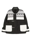 Croquis Pattern-panelled Down Jacket In Black