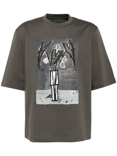 Croquis Pattern-printed T-shirt In Grey
