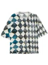 Croquis Patterned T-shirt In Blue