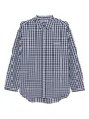 Croquis Plaid Long-sleeved Shirt In Blue