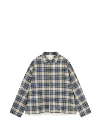 Croquis Plaid Relaxed-fit Shirt In Blue