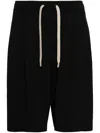 Croquis Pleat-detail Drop-crotch Shorts In Black