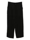 Croquis Pleated Rolled-hem Trousers In Black