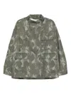 Croquis Printed Cotton Jacket In Green