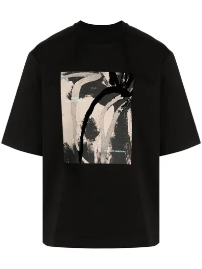 Croquis Printed Short-sleeve T-shirt In Black