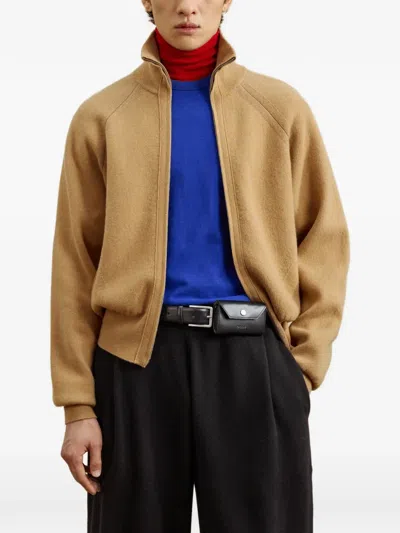 Croquis Raglan-sleeve Cardigan In Brown