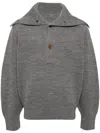 Croquis Retro College Style Jumper In Grey