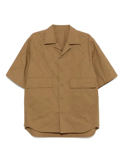 Croquis Rhombus-details Shirt In Brown