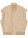 Croquis Ribbed Hem Vest In Neutrals