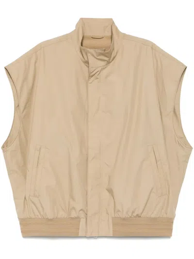 Croquis Ribbed Hem Vest In Neutrals