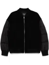Croquis Ribbed-knitted Hem Bomber Jacket In Black