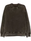 Croquis Ribbed-knitted Hem Sweatshirt In Brown