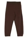 Croquis Ribbed Stretch Knit Trousers In Brown
