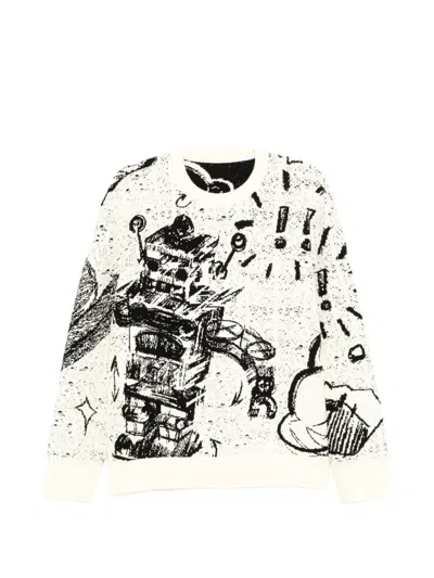 Croquis Robot-print Sweater In Neutral