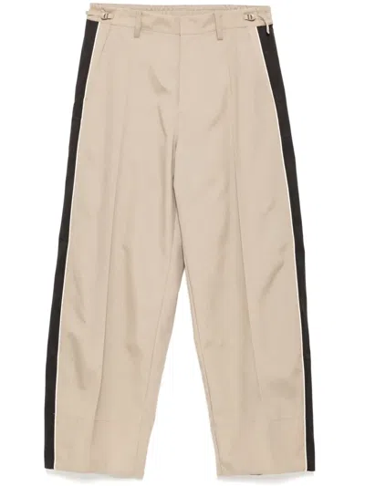 Croquis Side-stripe Casual Trousers In Neutrals