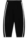 Croquis Side-stripe Knitted Trousers In Black