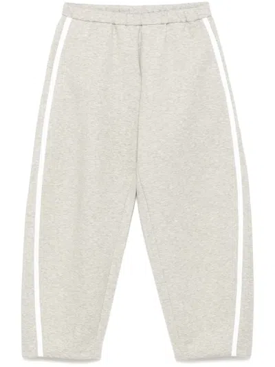 Croquis Side-stripe Knitted Trousers In Grey