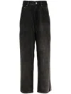 Croquis Side-stripe Straight-leg Jeans In Black
