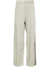 Croquis Side-stripe Straight-leg Jeans In Green