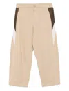 Croquis Side-striped Knitted Trousers In Brown
