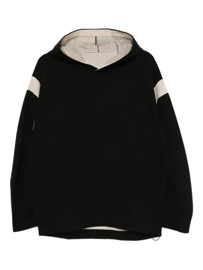 Croquis Spliced Hoodie In Black