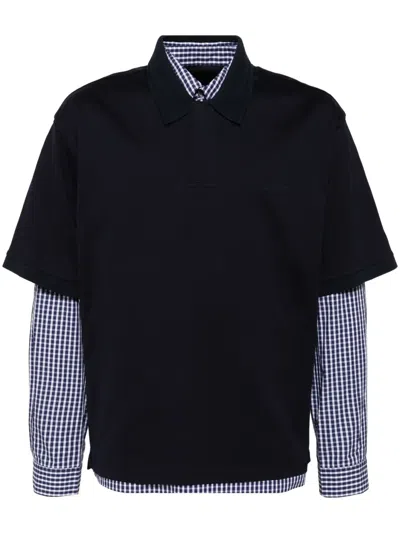 Croquis Spliced Long-sleeves Top In Blue