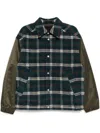Croquis Splicing Loose Cotton-padded Coat In Green