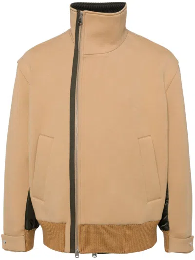 Croquis Stand Collar Zipper Jacket In Brown