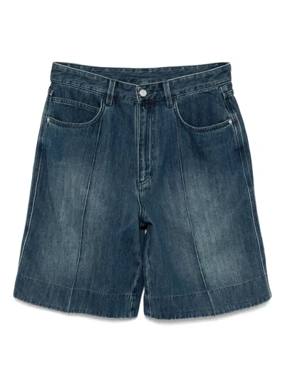 Croquis Straight-leg Denim Shorts In Blue