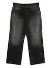 Croquis Straight-leg Rolled-edge Jeans In Gray
