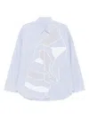 Croquis Stripe Long-sleeved Shirt In Blue