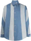 Croquis Striped Denim Shirt In Blue