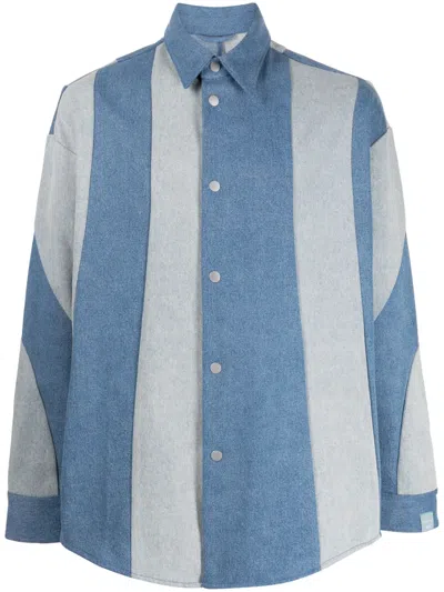 Croquis Striped Denim Shirt In Blue