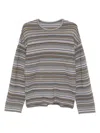 Croquis Striped Top In Gray