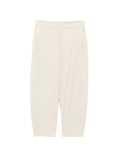 Croquis Tapered Drawstring Trousers In Neutral
