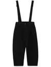 Croquis Turn-up Stright-leg Overall In Black
