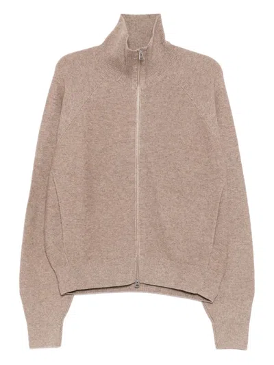 Croquis Turtle-neck Cardigans In Brown