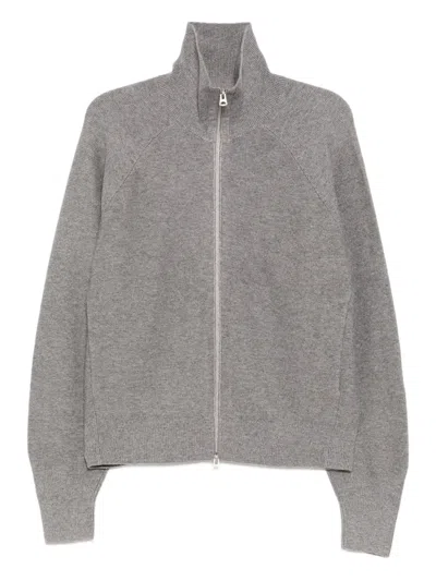 Croquis Turtle-neck Cardigans In Gray