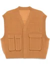 Croquis V-collar Sweater Vest In Brown